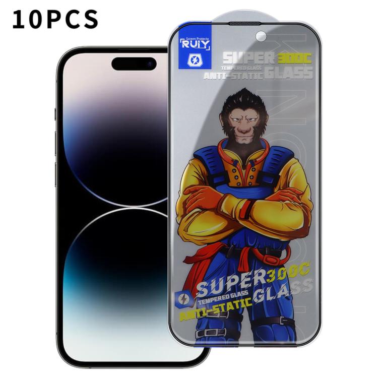 10pcs Armor 300C Ultra-Curved Anti-Static Anti-Dust Silk-Screened Privacy Tempered Glass Film