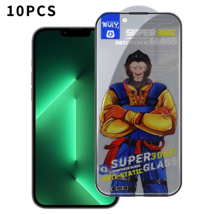 10pcs Armor 300C Ultra-Curved Anti-Static Anti-Dust Silk-Screened Privacy Tempered Glass Film
