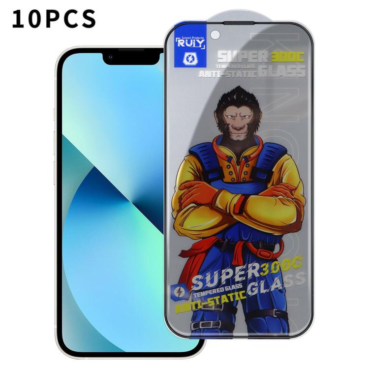 10pcs Armor 300C Ultra-Curved Anti-Static Anti-Dust Silk-Screened Privacy Tempered Glass Film