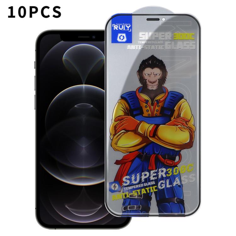 10pcs Armor 300C Ultra-Curved Anti-Static Anti-Dust Silk-Screened Privacy Tempered Glass Film