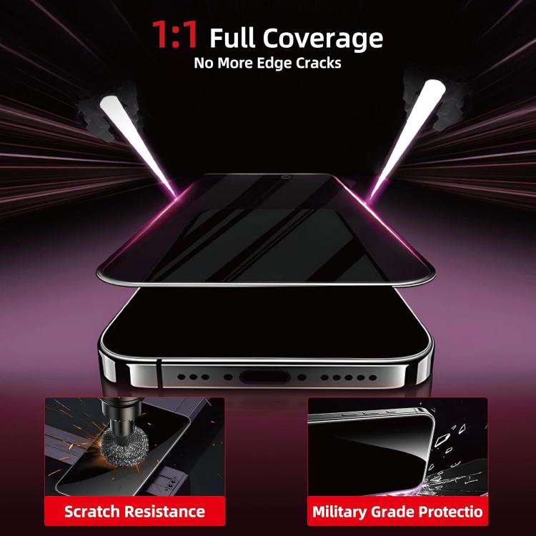 10pcs Armor 300C Ultra-Curved Anti-Static Anti-Dust Silk-Screened Privacy Tempered Glass Film