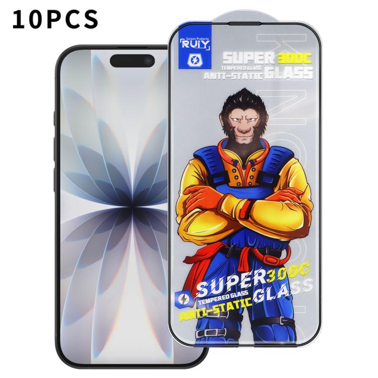 10pcs Armor 300C Ultra-Curved Anti-Static Anti-Dust Silk-Screened HD Tempered Glass Film