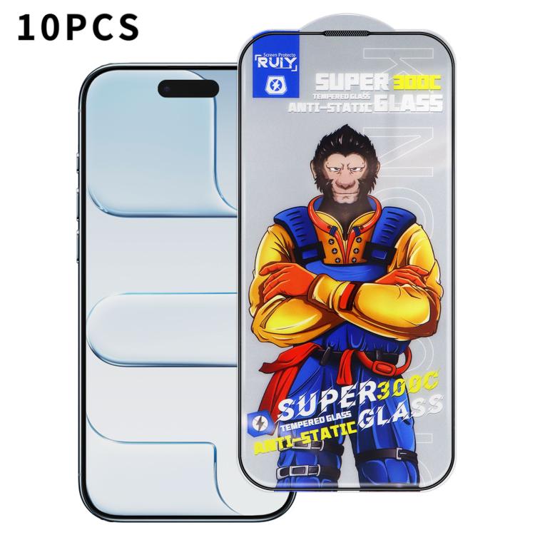 10pcs Armor 300C Ultra-Curved Anti-Static Anti-Dust Silk-Screened HD Tempered Glass Film