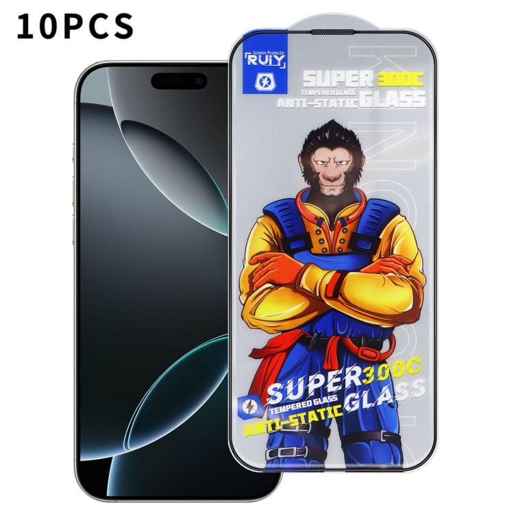 10pcs Armor 300C Ultra-Curved Anti-Static Anti-Dust Silk-Screened HD Tempered Glass Film