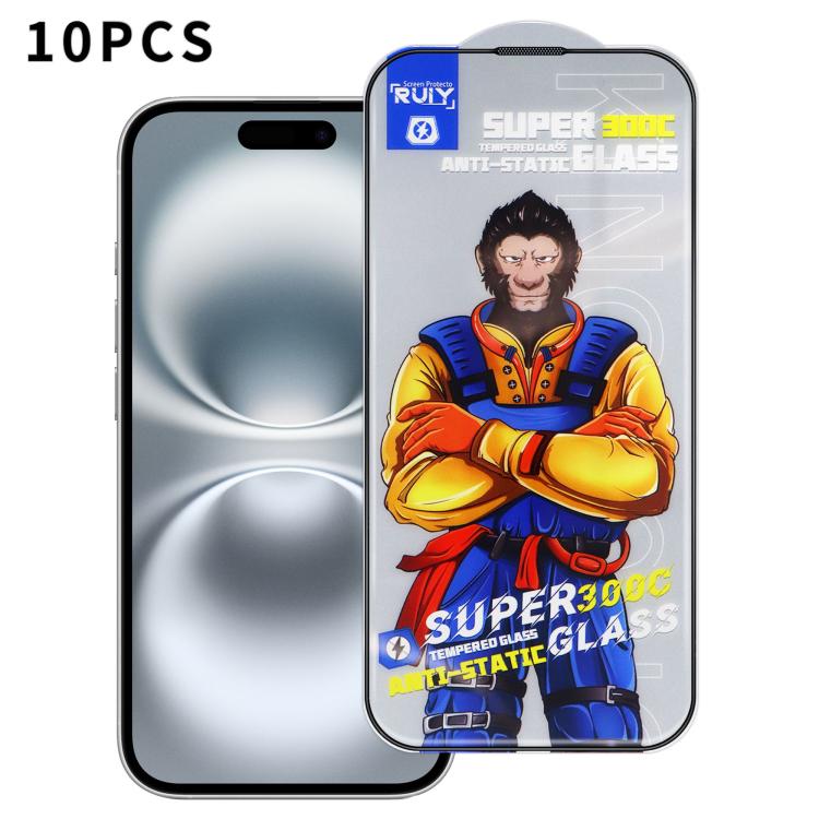 10pcs Armor 300C Ultra-Curved Anti-Static Anti-Dust Silk-Screened HD Tempered Glass Film