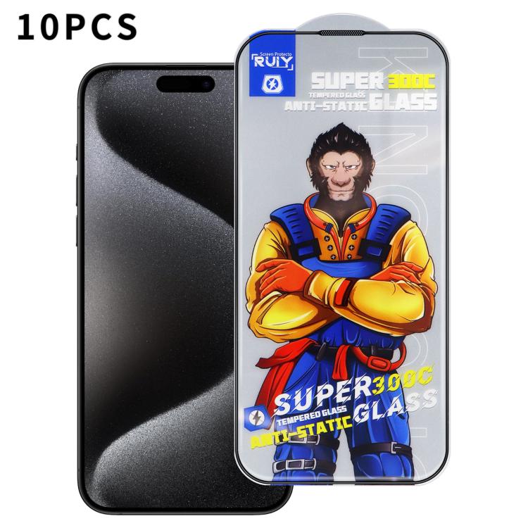 10pcs Armor 300C Ultra-Curved Anti-Static Anti-Dust Silk-Screened HD Tempered Glass Film