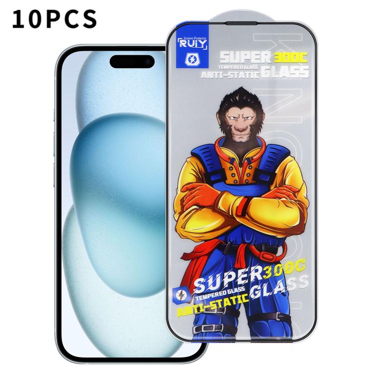 10pcs Armor 300C Ultra-Curved Anti-Static Anti-Dust Silk-Screened HD Tempered Glass Film