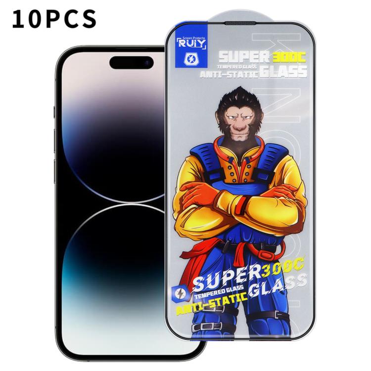 10pcs Armor 300C Ultra-Curved Anti-Static Anti-Dust Silk-Screened HD Tempered Glass Film