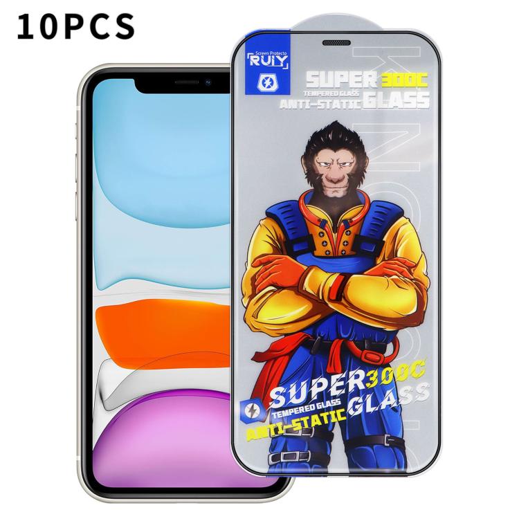 10pcs Armor 300C Ultra-Curved Anti-Static Anti-Dust Silk-Screened HD Tempered Glass Film