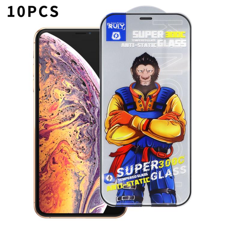 10pcs Armor 300C Ultra-Curved Anti-Static Anti-Dust Silk-Screened HD Tempered Glass Film
