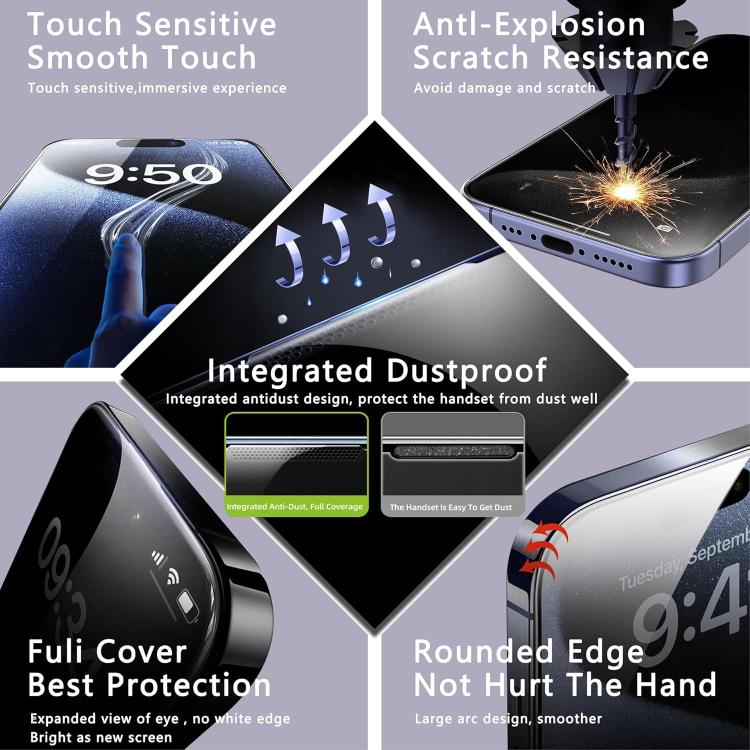 10pcs Armor 300C Ultra-Curved Anti-Static Anti-Dust Silk-Screened HD Tempered Glass Film