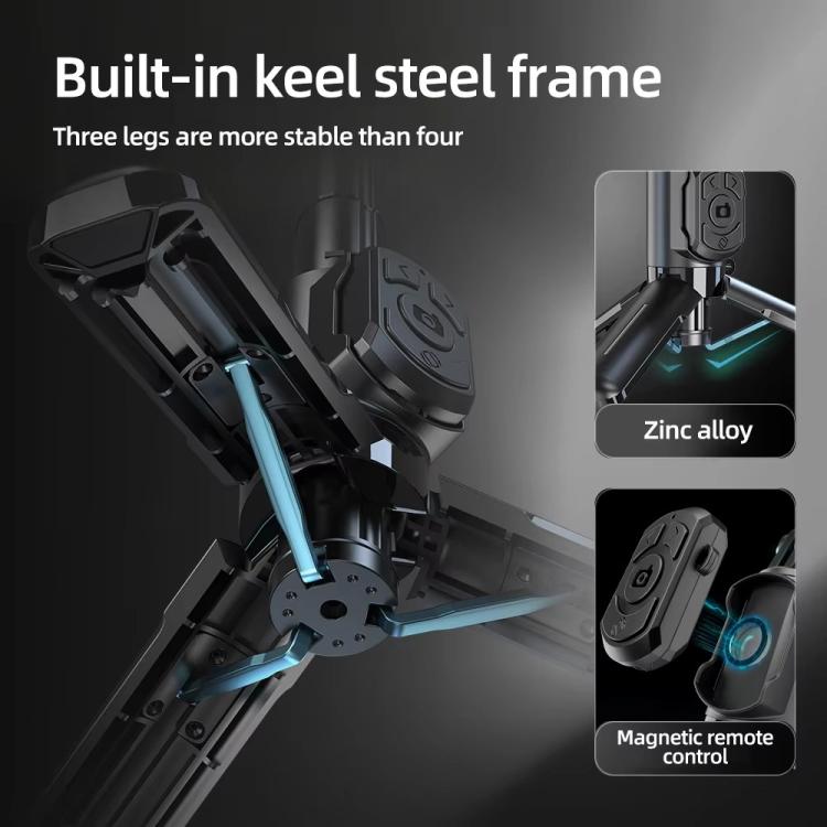 Q33 Remote Control Photography Mini Tripod Selfie Stick Stabilizer Anti-Shake with Fill Light