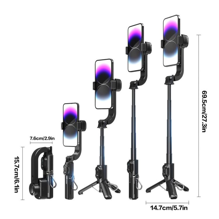 Q30 Smartphones Photography Vlog Selfie Stick Stabilizer Anti Shake Extendable Handheld Tripod