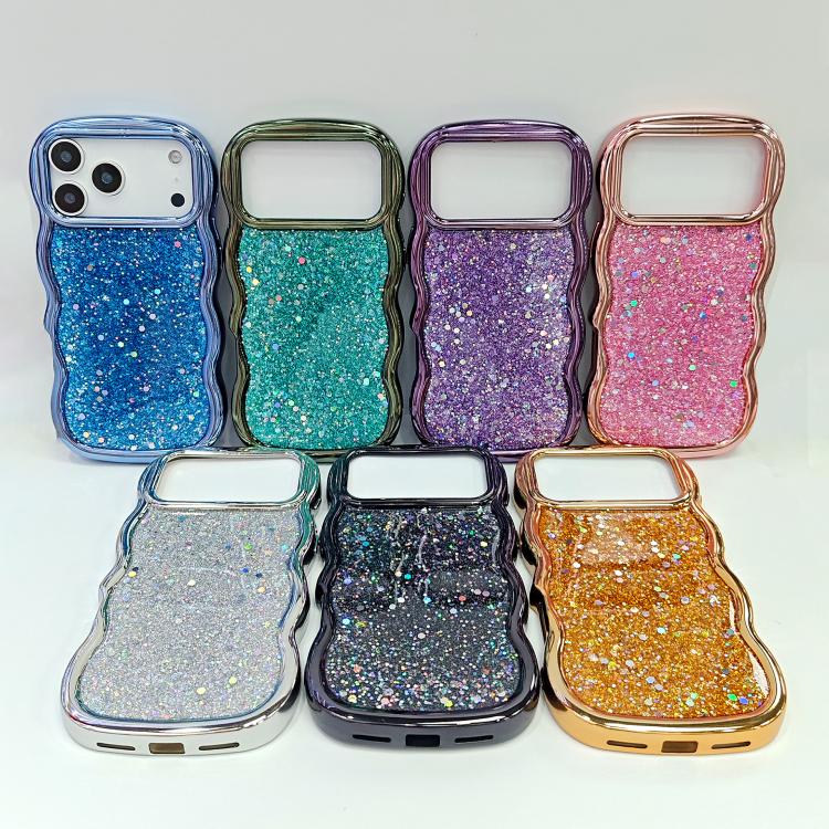 Wave Glitter Sequined Electroplated Phone Case