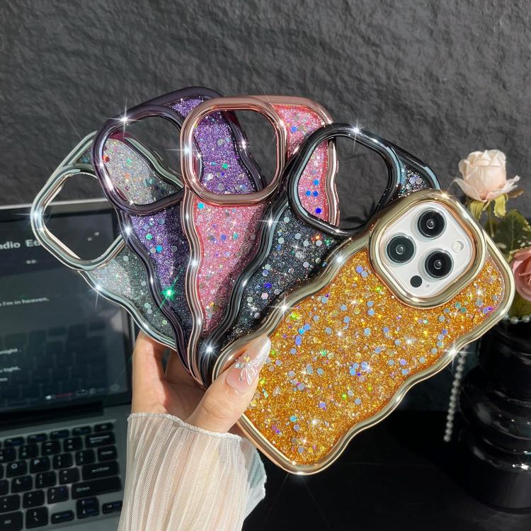 Wave Glitter Sequined Electroplated Phone Case