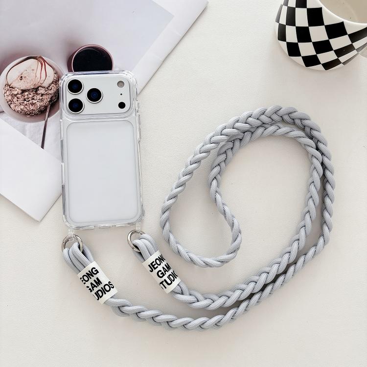 Transparent Acrylic Shockproof Phone Case with Crossbody Lanyard