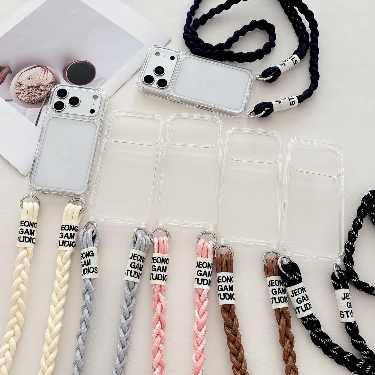 Transparent Acrylic Shockproof Phone Case with Crossbody Lanyard