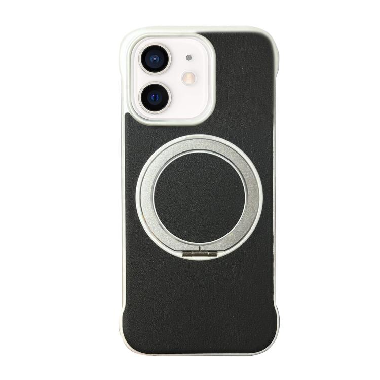 Frameless Leather-Skin PC MagSafe Holder Phone Case