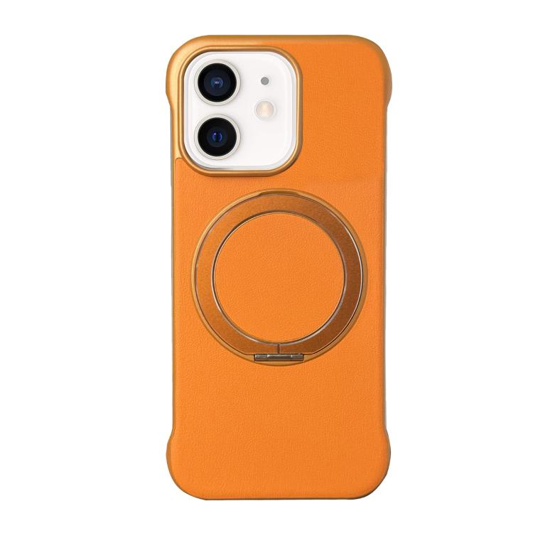 Frameless Leather-Skin PC MagSafe Holder Phone Case