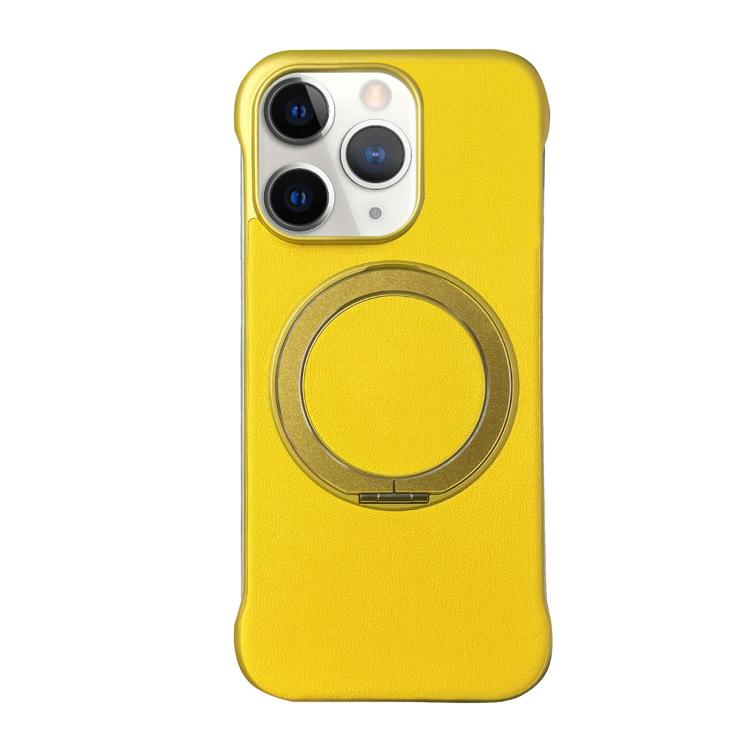 Frameless Leather-Skin PC MagSafe Holder Phone Case