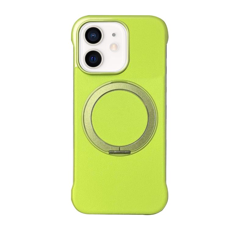 Frameless Leather-Skin PC MagSafe Holder Phone Case