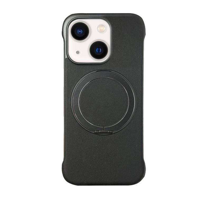 Frameless Leather-Skin PC MagSafe Holder Phone Case