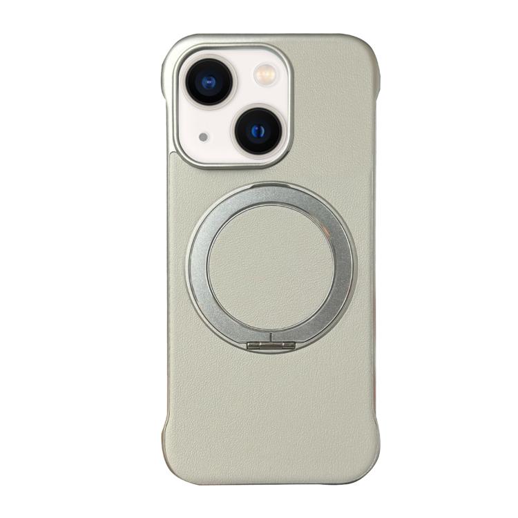 Frameless Leather-Skin PC MagSafe Holder Phone Case