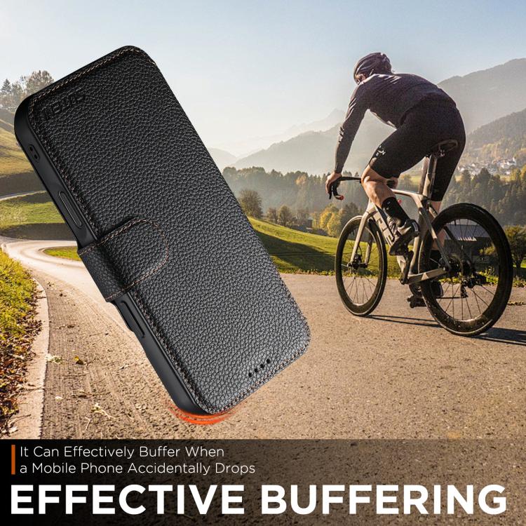 Suteni Q05 -in-1 Multi-function MagSafe Wallet Big Litchi Leather Phone Case