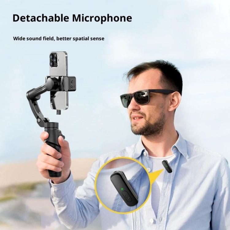 M06 Portable Folding Handheld Gimbal Stabilizer AI Face Tracking Selfie Stick with Magnetic Fill Light