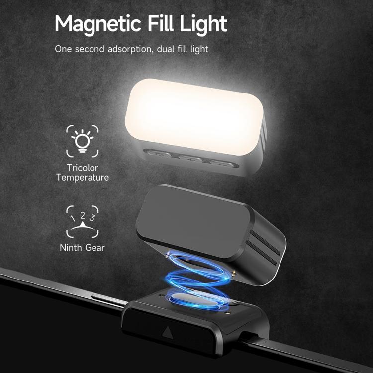 M06 Portable Folding Handheld Gimbal Stabilizer AI Face Tracking Selfie Stick with Magnetic Fill Light