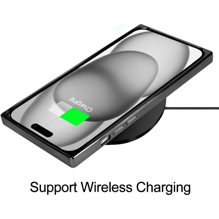 Right Angle Square Electroplated CD Pattern TPU MagSafe Phone Case