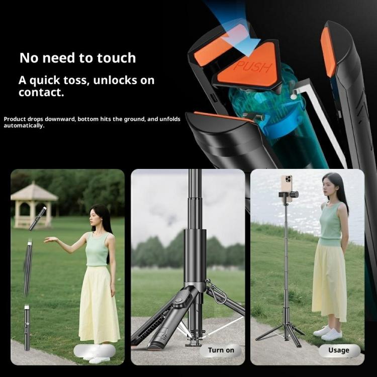P24-D Live Streaming Anti Shake Extendable Selfie Stick Portable Phone Tripod Stand with Fill Light