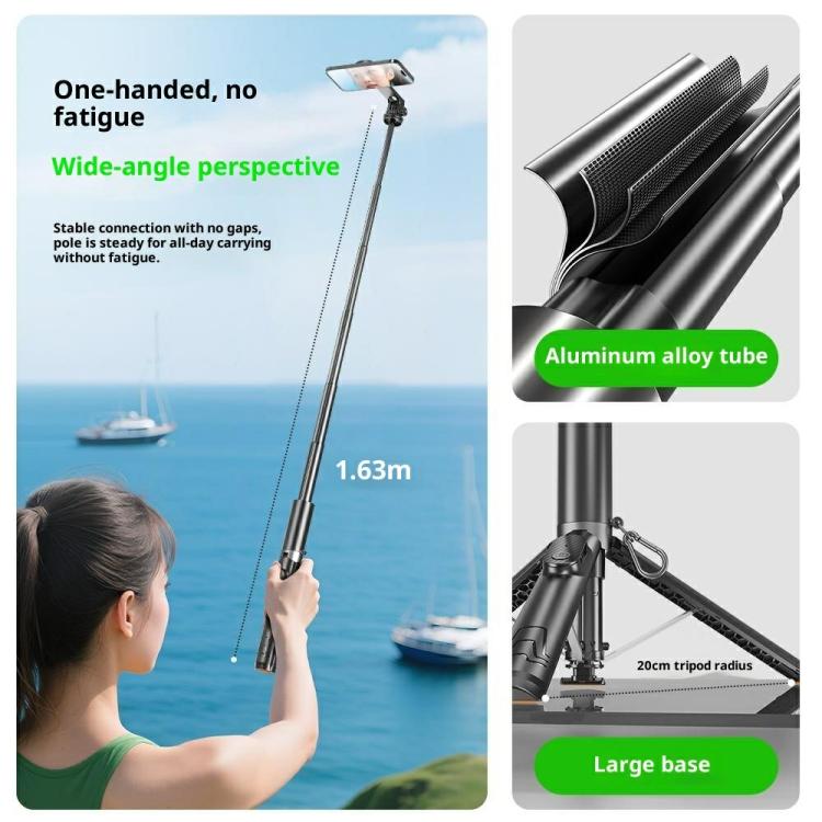 P24MF For Smartphones Magnetic Selfie Stick Phone Holder Portable Magnetic Tripod
