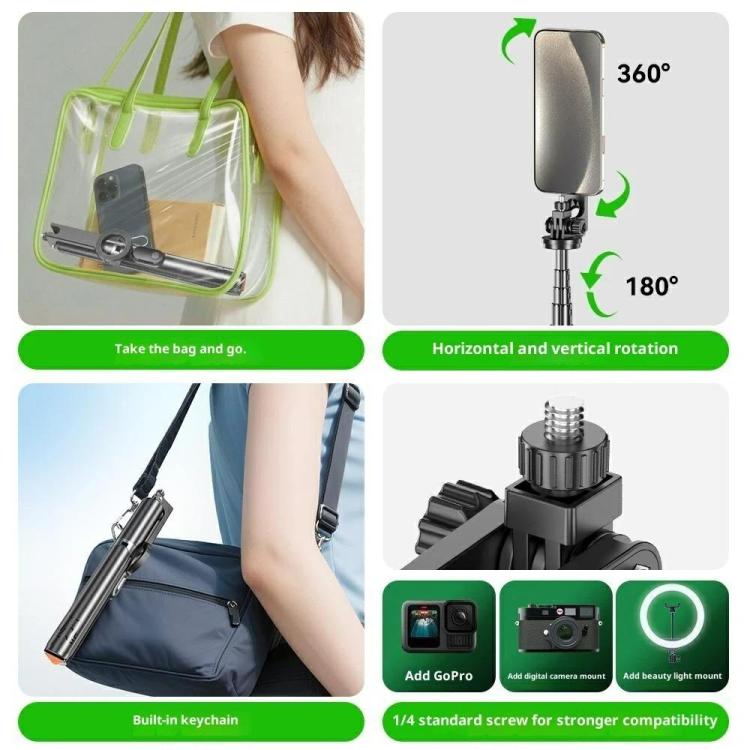 P24MF For Smartphones Magnetic Selfie Stick Phone Holder Portable Magnetic Tripod