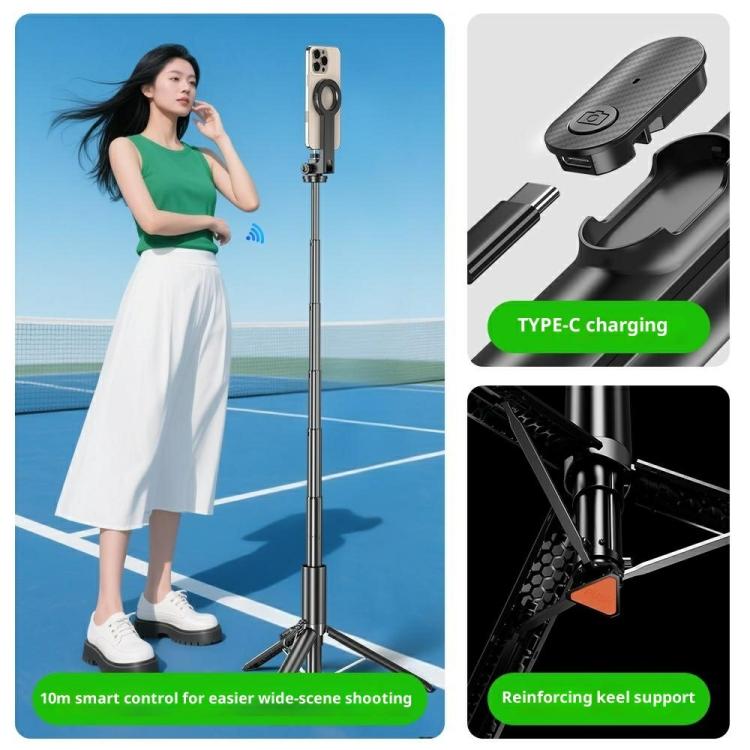 P24MF For Smartphones Magnetic Selfie Stick Phone Holder Portable Magnetic Tripod