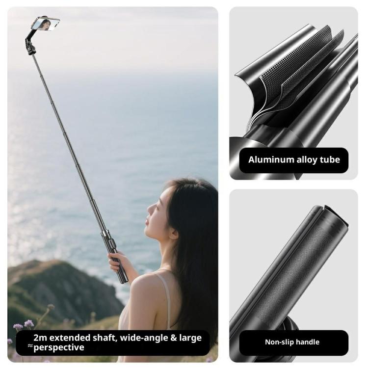 P62 For Smartphone Live Streaming Electric Suction Cup Extendable Monopod Bluetooth Tripod