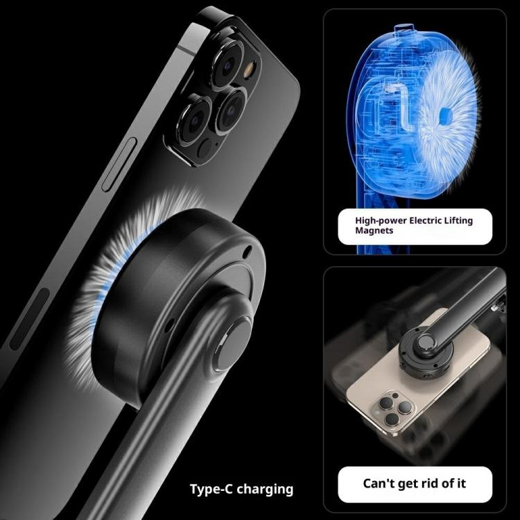 P62 For Smartphone Live Streaming Electric Suction Cup Extendable Monopod Bluetooth Tripod