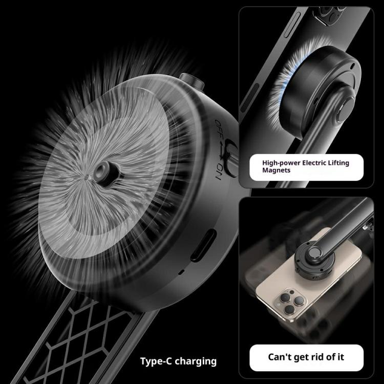 P62 For Smartphone Live Streaming Electric Suction Cup Extendable Monopod Bluetooth Tripod