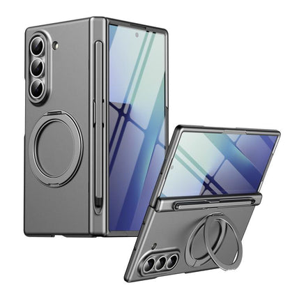 Thunderbolt Ring Stand Anti-Drop MagSafe Phone Case, No Pen, For Galaxy Z Fold8 Ultra 5G, For Galaxy Z Fold7 5G, For Galaxy Z Fold6 5G, For Galaxy Z Fold5 5G, For Galaxy Z Fold4