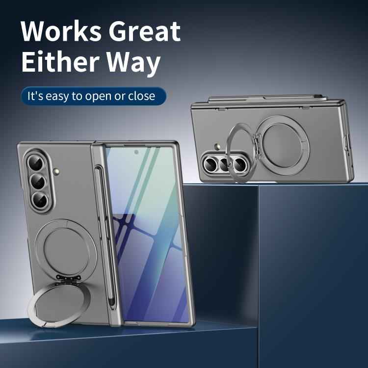 Thunderbolt Ring Stand Anti-Drop MagSafe Phone Case, No Pen, For Samsung Galaxy Z Fold7 5G, For Samsung Galaxy Z Fold6 5G, For Samsung Galaxy Z Fold5 5G, For Samsung Galaxy Z Fold4