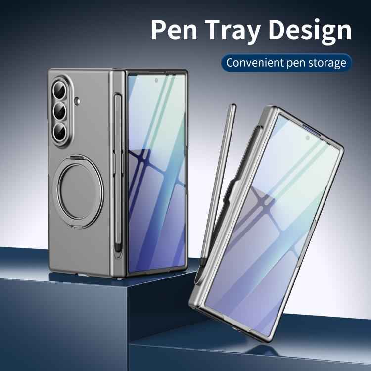 Thunderbolt Ring Stand Anti-Drop MagSafe Phone Case, No Pen, For Samsung Galaxy Z Fold7 5G, For Samsung Galaxy Z Fold6 5G, For Samsung Galaxy Z Fold5 5G, For Samsung Galaxy Z Fold4