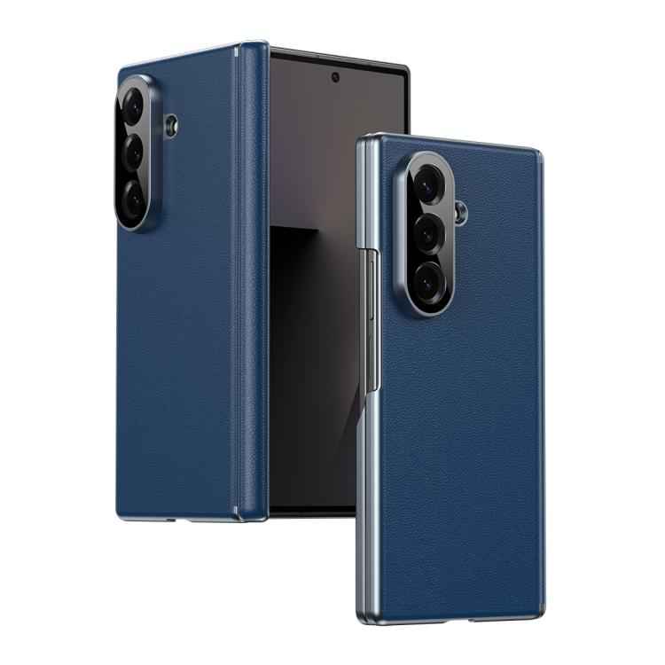 Frosted Leather Hinge Shockproof Phone Case, For Samsung Galaxy Z Fold7 5G, For Samsung Galaxy Z Fold6 5G, For Samsung Galaxy Z Fold5 5G, For Samsung Galaxy Z Fold4