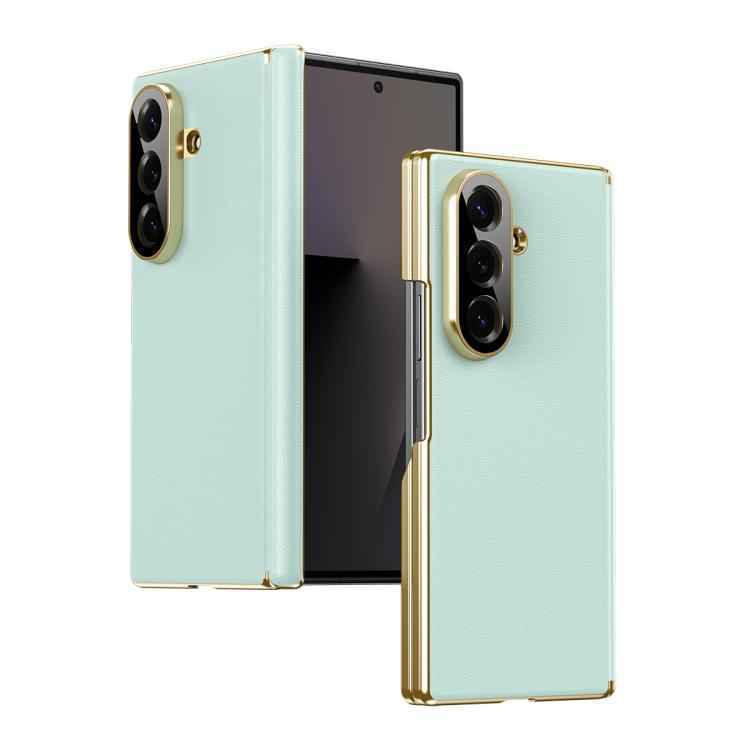 Frosted Leather Hinge Shockproof Phone Case, For Samsung Galaxy Z Fold7 5G, For Samsung Galaxy Z Fold6 5G, For Samsung Galaxy Z Fold5 5G, For Samsung Galaxy Z Fold4