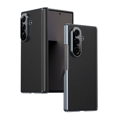 Frosted Leather Hinge Shockproof Phone Case, For Samsung Galaxy Z Fold7 5G, For Samsung Galaxy Z Fold6 5G, For Samsung Galaxy Z Fold5 5G, For Samsung Galaxy Z Fold4