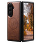 Suteni G5 Cowhide Leather Magnetic Phone Case, For Galaxy Z Fold8 Ultra 5G, For Samsung Galaxy Z Fold7 5G, For Samsung Galaxy Z Fold6