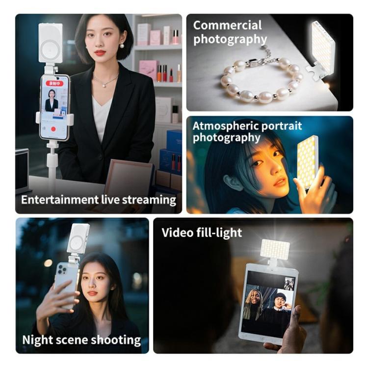 V22A For Phone Camera Live Streaming 4W Power Portable Pocket 80 LED Light MagSafe Magnetic Fill Light