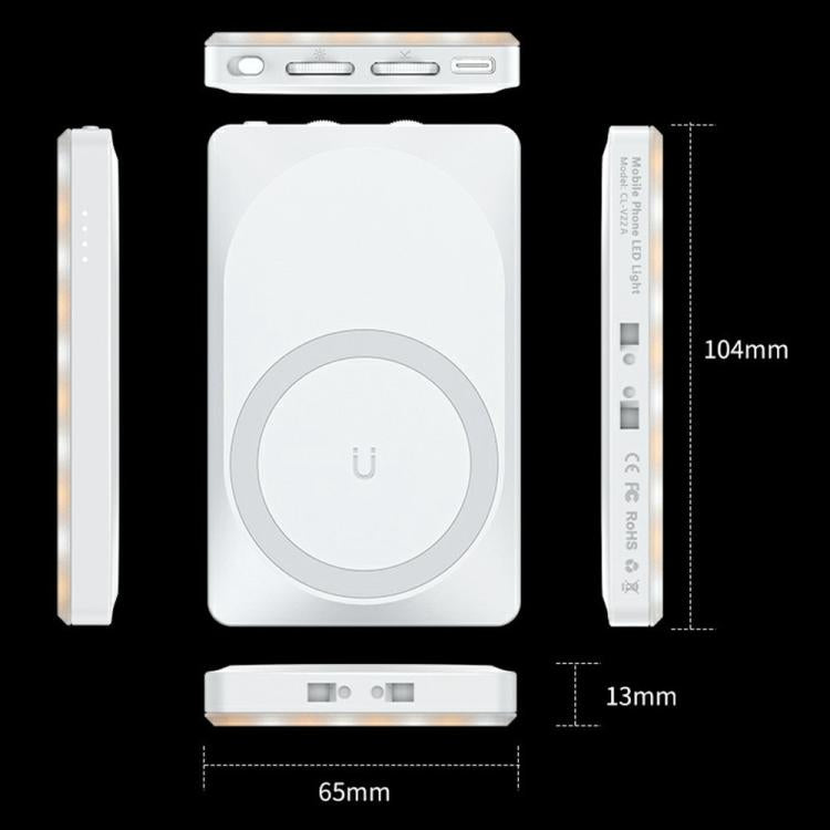 V22A For Phone Camera Live Streaming 4W Power Portable Pocket 80 LED Light MagSafe Magnetic Fill Light