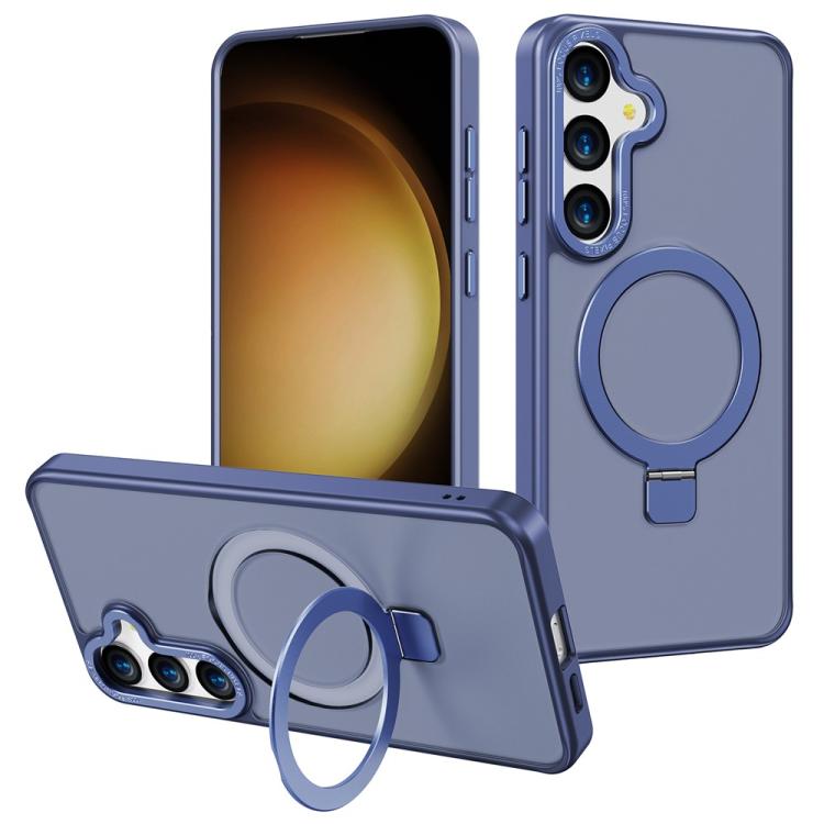 Kalebol Metal Frame Frosted MagSafe Holder PC Phone Case, For Samsung Galaxy S25 5G, For Samsung Galaxy S25+ 5G, For Samsung Galaxy S25 Ultra 5G, For Samsung Galaxy S24 Ultra 5G, For Samsung Galaxy S24+ 5G, For Samsung Galaxy S24 5G