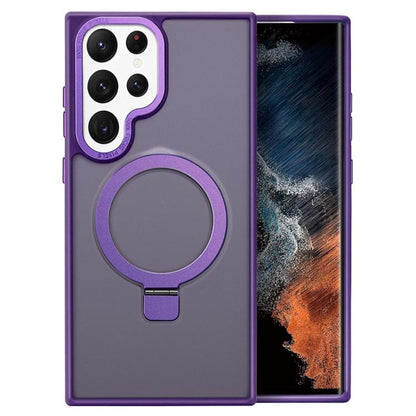 Kalebol Metal Frame Frosted MagSafe Holder PC Phone Case, For Samsung Galaxy S23 Ultra 5G, For Samsung Galaxy S23+ 5G, For Samsung Galaxy S23 5G, For Samsung Galaxy S22 Ultra 5G, For Samsung Galaxy S22+ 5G, For Samsung Galaxy S22 5G