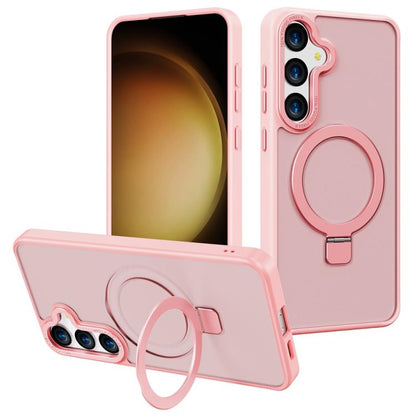 Kalebol Metal Frame Frosted MagSafe Holder PC Phone Case, For Samsung Galaxy S25 5G, For Samsung Galaxy S25+ 5G, For Samsung Galaxy S25 Ultra 5G, For Samsung Galaxy S24 Ultra 5G, For Samsung Galaxy S24+ 5G, For Samsung Galaxy S24 5G